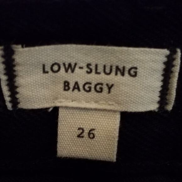 NWT Madewell Low-Slung Baggy Jeans 100% Cotton Black Zero Stretch Size 27 - Picture 8 of 9